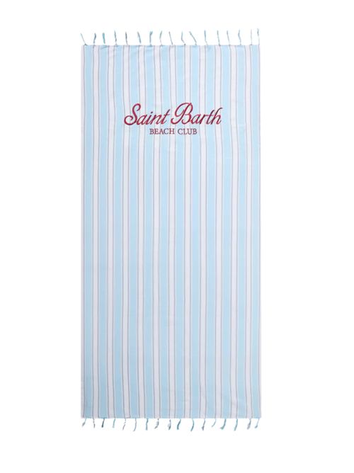 Telo mare Foutas light in cotone a righe Azzurro/Bianco Mc2 Saint Barth | FOUL00200938L